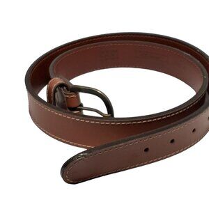 Haband Mens Genuine Brown Leather  Belt for 36" Waist total Length 41"